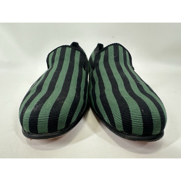 Shipton Smoking Loafers Men\'s Green Striped‎ Slip On Shoes UK 8 US 9 main image 8